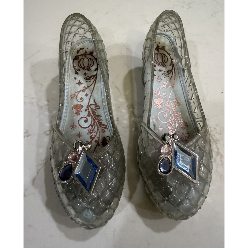 Disney Store Cinderella Light Up Costume Shoes Slippers Dress Up Sz 13/ 1